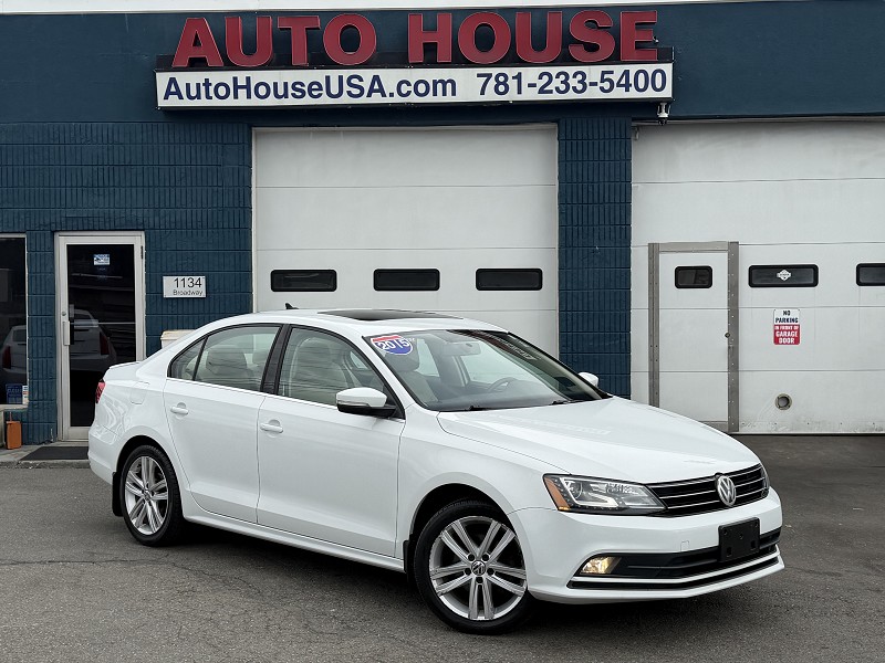 White 2015 Volkswagen Jetta TDI SEL Sedan Front-Wheel Drive Automatic