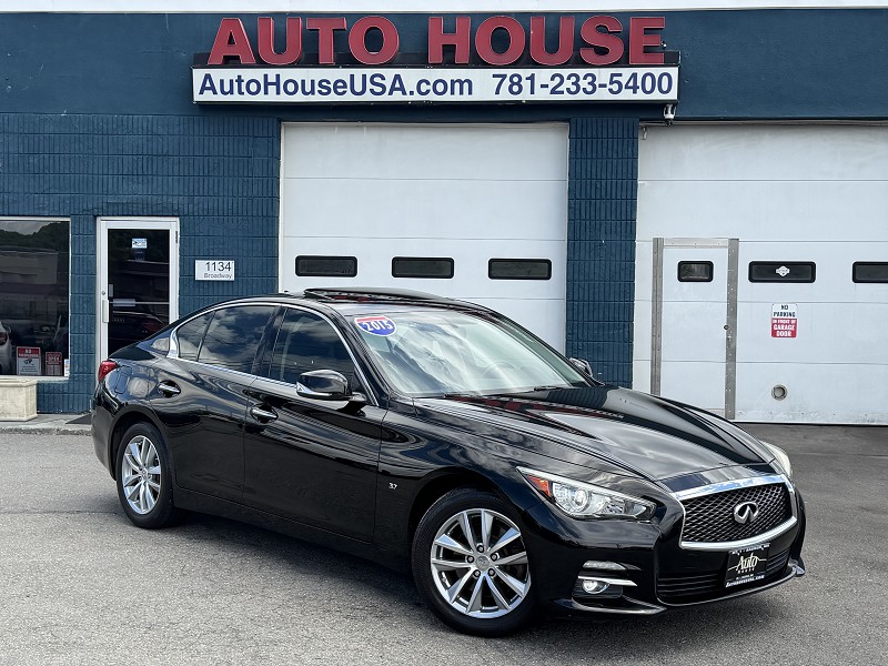 Black 2015 INFINITI Q50 Sedan All-Wheel Drive Automatic
