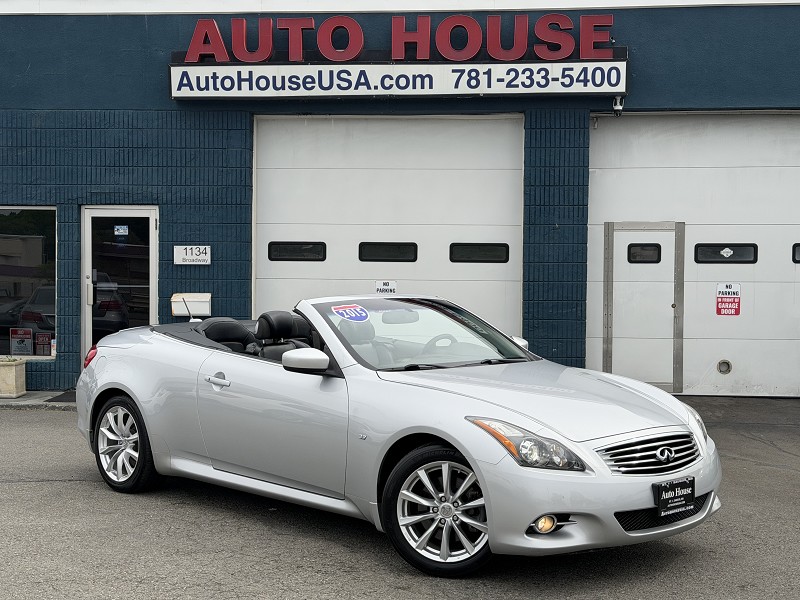 Silver 2015 INFINITI Q60 Convertible RWD Convertible Rear-Wheel Drive Automatic
