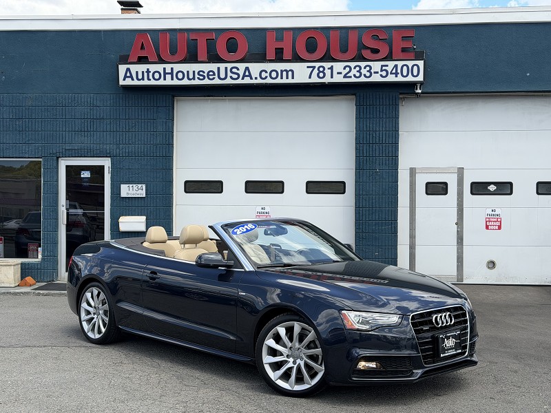 Blue 2016 Audi A5 2.0T quattro Premium Plus Cabriolet AWD Convertible All-Wheel Drive Automatic